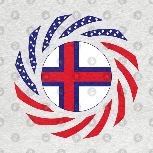 Faroe Islands American Multinational Patriot Flag Series by Village Values